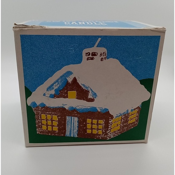 Vtg Christmas Candle Swiss Chalet Fuller Bush Co. Unique Cabin Shaped Candle - Picture 7 of 13
